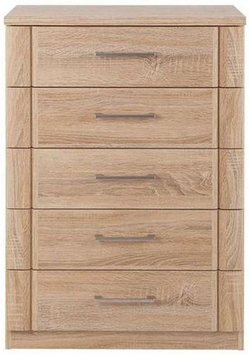 Wiemann Luxor 3+4 5 Drawer Chest in Rustic Oak