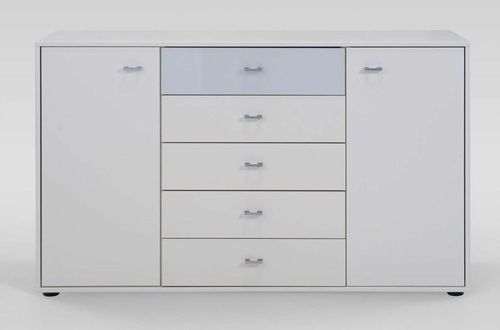 Wiemann Tokio 2 Door 5 Drawer Combination Dresser in Alpine White