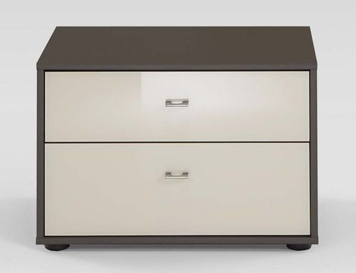 Wiemann Tokio 2 Drawer Bedside Cabinet in Glass Front - Variation Available