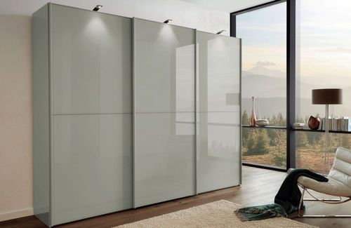 Wiemann Westside 2 Sliding Wardrobe in Grey Glass Front - Variation Available
