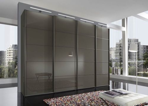 Wiemann Westside Sliding Wardrobe in Havana Glass Front - Variation Available