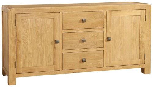 Curve Oak 165cm Large 2 Door Sideboard