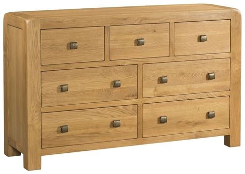 Curve Oak 3+4 Drawer Chest