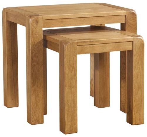 Curve Oak Nest of 2 Tables