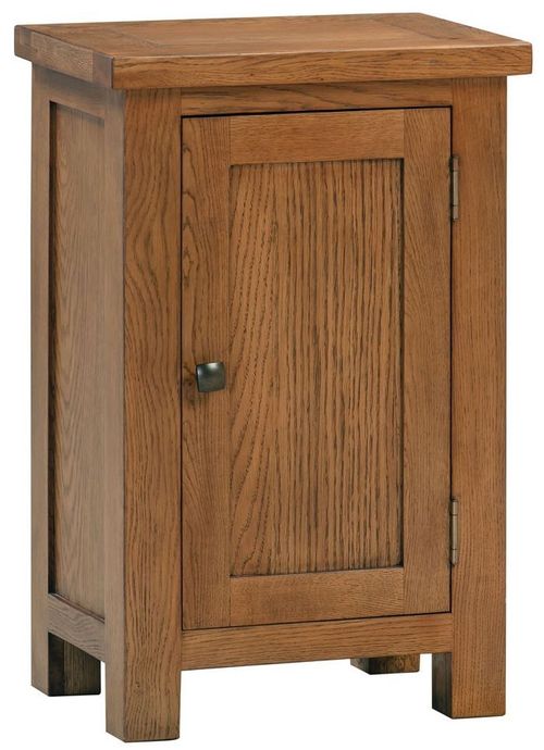 Original Rustic Oak 1 Door Small Hall Cabinet