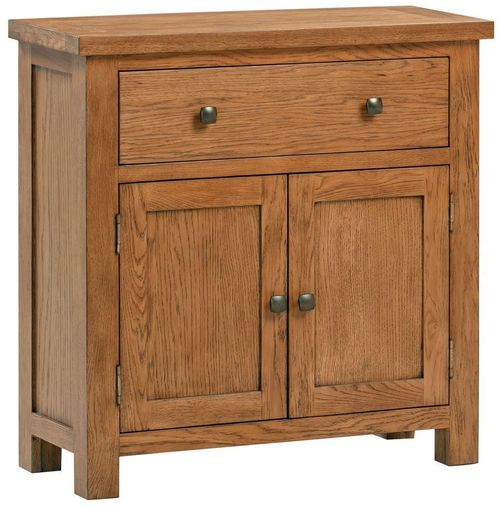 Original Rustic Oak 80cm Compact 2 Door Sideboard