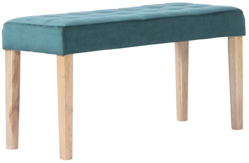 Ashbury Green Fabric Small Dining Bench