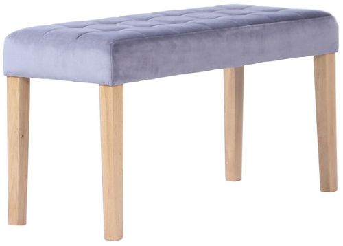Ashbury Grey Fabric Small Dining Bench