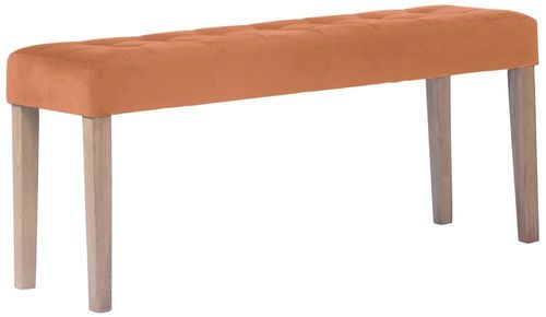 Ashbury Orange Fabric Large Dining Bench