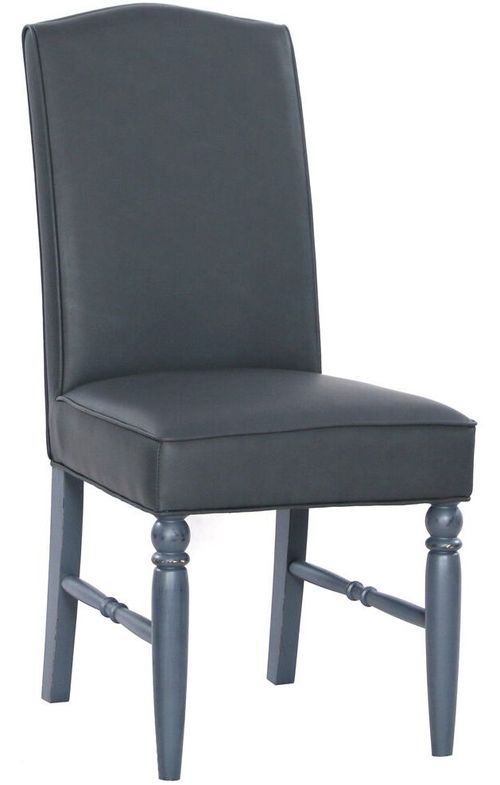 2 x Bishop Grey Faux Leather Dining Chair