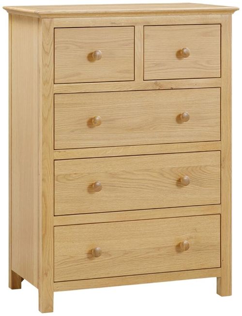 Arlington Oak 2+3 Drawer Chest