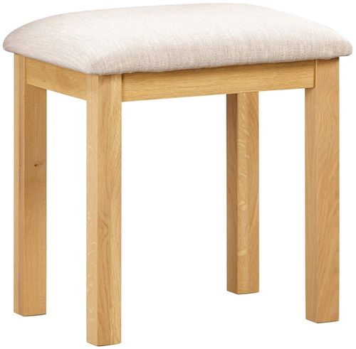 Arlington Oak Padded Dressing Stool
