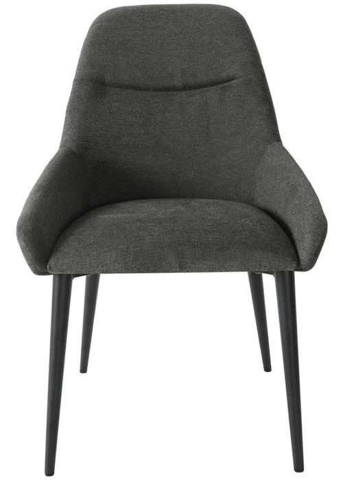 2 x Claflin Dark Grey Fabric Dining Chair