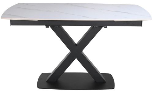 Vernal White Sintered Stone 4-8 Seater Extending Dining Table - 140cm-200cm