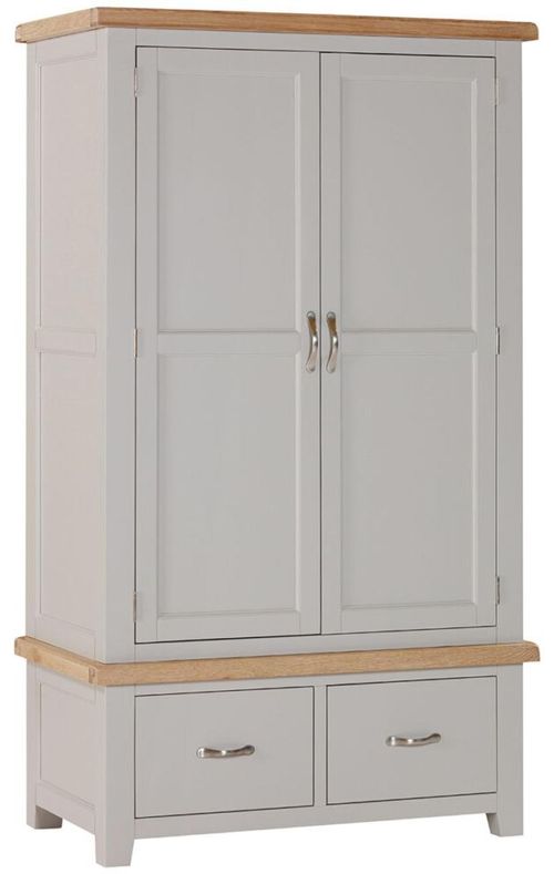 Wilmont Grey Painted 2 Door 2 Drawer Double Wardrobe