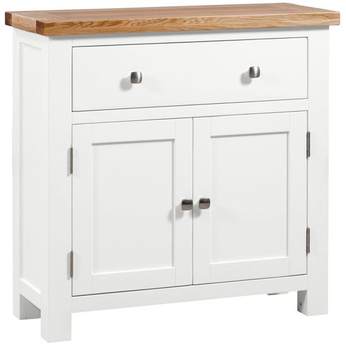 Lundy White Painted 80cm Compact 2 Door Sideboard