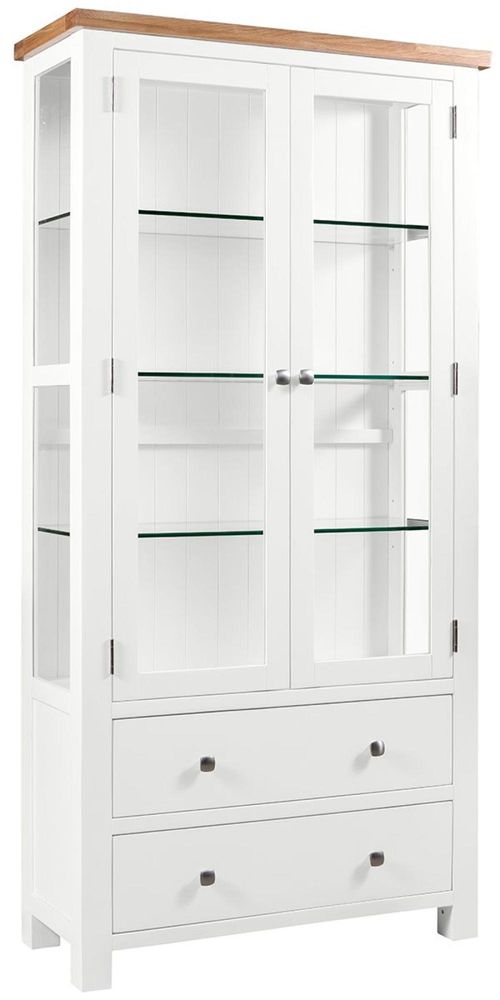 Lundy White Painted 2 Door Display Cabinet