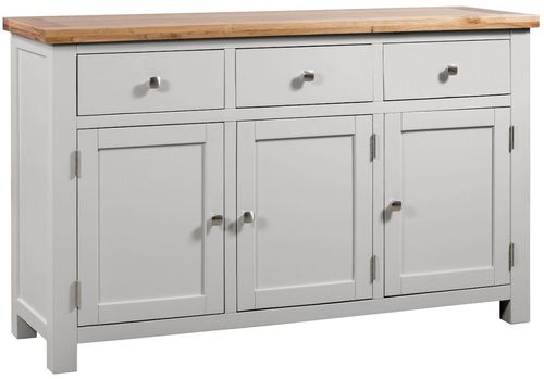 Lundy Grey Painted Medium 3 Door Sideboard