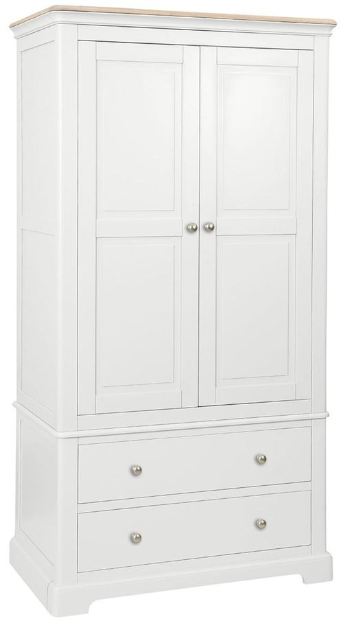Cromwell White Painted 2 Door 2 Drawer Double Wardrobe
