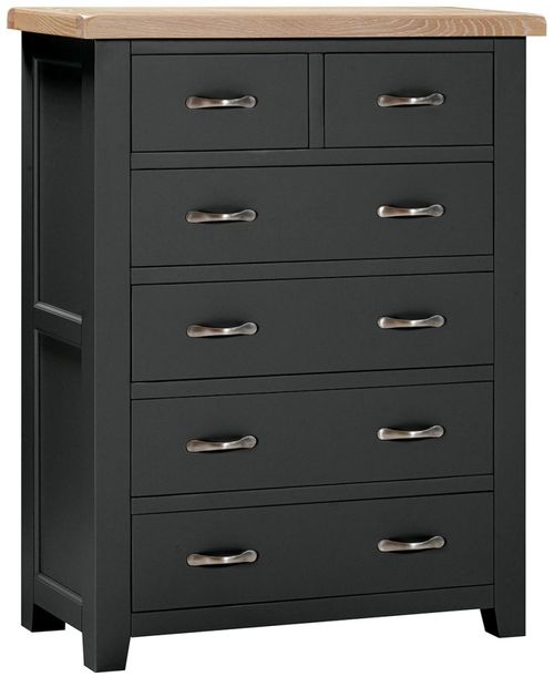 Wilmont Black Painted 2+4 Drawer Chest