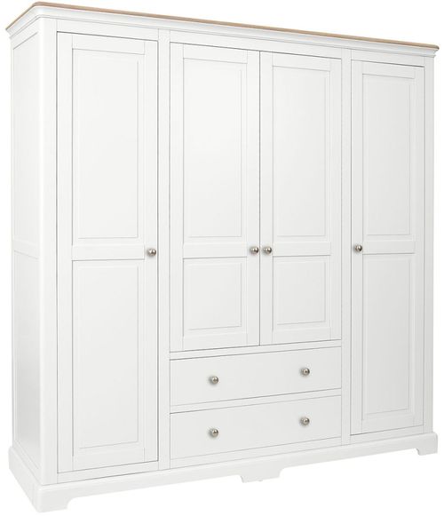 Cromwell White Painted 4 Door Wardrobe