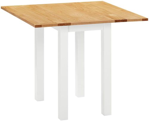 Lundy White Painted 2 Seater Square Drop Leaf Dining Table