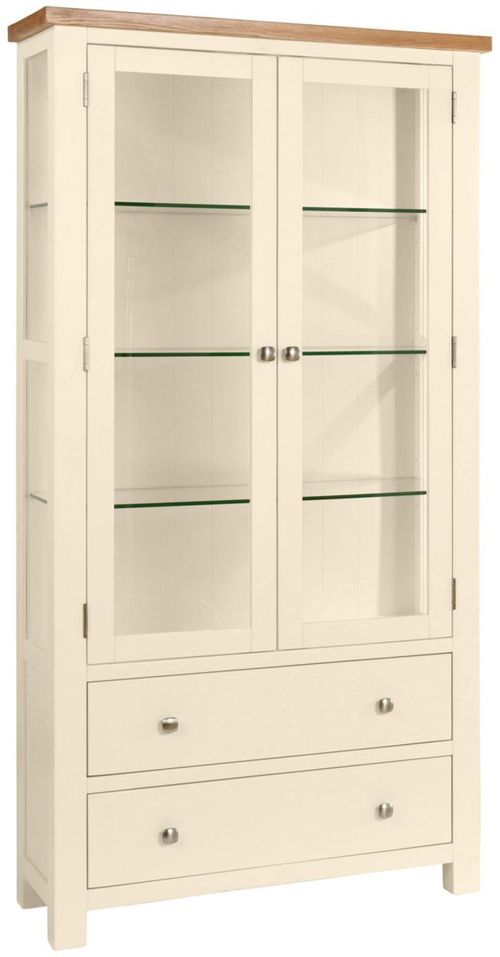 Lundy Ivory Painted 2 Door Display Cabinet