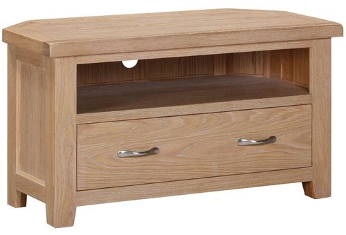 Wilmont Oak 1 Drawer Corner TV Unit