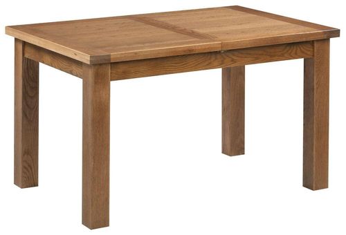 Original Rustic Oak 4-8 Seater Extending Dining Table - 132cm-198cm