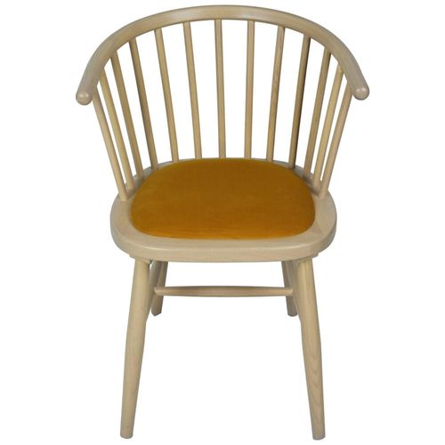 2 x Twyford Mustard Curved Dining Chair