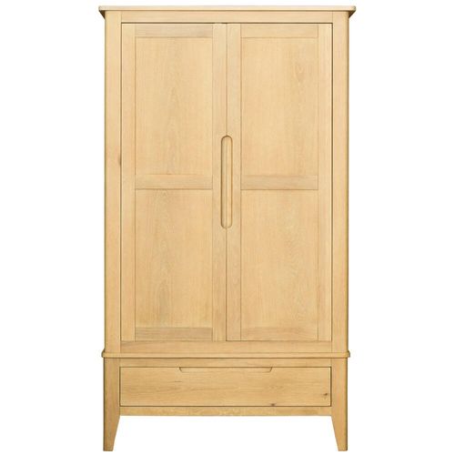 Twyford Oak 2 Door 1 Drawer Double Wardrobe