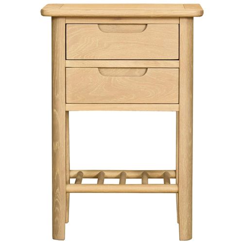 Twyford Oak 2 Drawer Bedside Cabinet