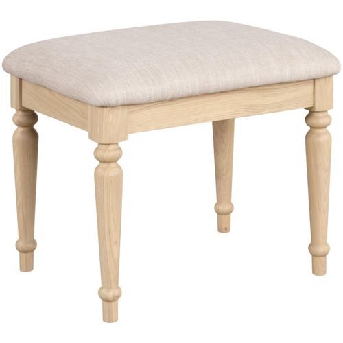Romford Oak Padded Dressing Stool