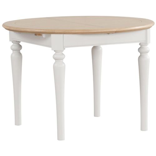 Cromwell Grey Painted 4-6 Seater Round Extending Dining Table - 110cm-150cm