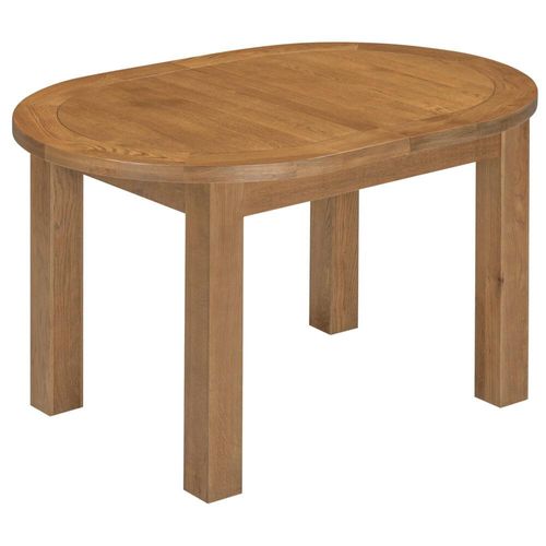 Original Rustic Oak 4-6 Seater Oval Extending Dining Table - 130cm-170cm