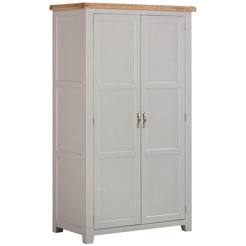 Wilmont Grey Painted 2 Door Hanging Wardrobe