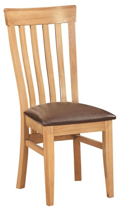 2 x Appleby Oak Toulouse Slatted Back Dining Chair