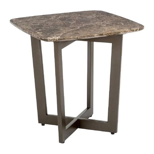 Oscar Marble Lamp Table with Metal Base - Variation Available