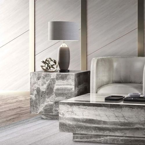 Box Marble Lamp Table - Variation Available