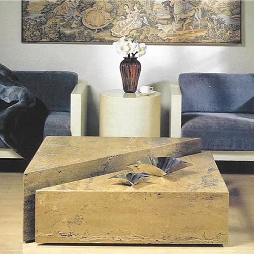 Box Marble Hi-Lo Coffee Table on Casters - Variation Available