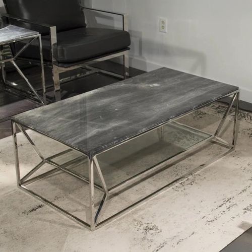 Ginza Marble and Metal Occasional Table - Variation Available