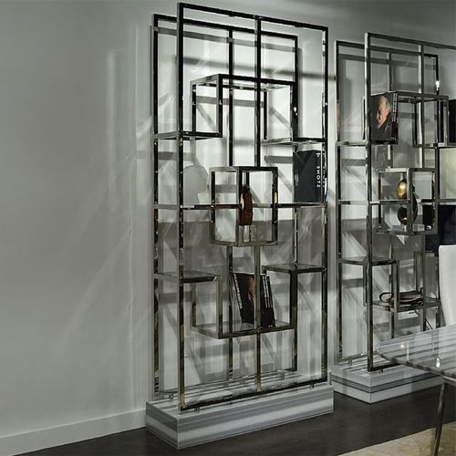 Kubo Etagere Marble and Glass Shelving Unit - Variation Available