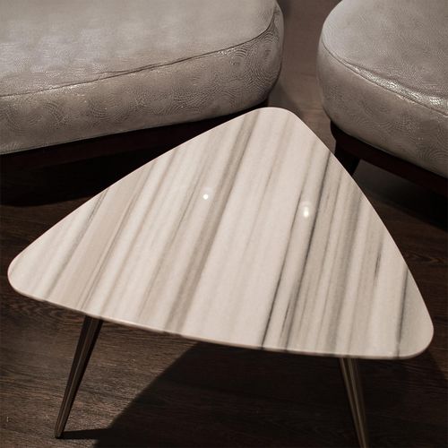Livia Marble Triangle Side Table - Variation Available