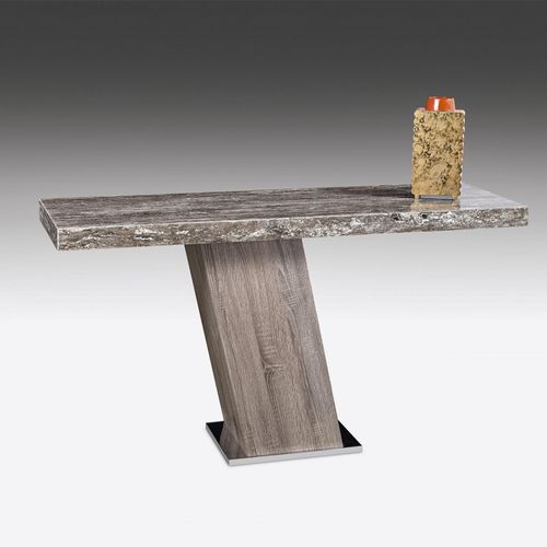 Vertigo Marble Console Table with Wooden Base - Variation Available