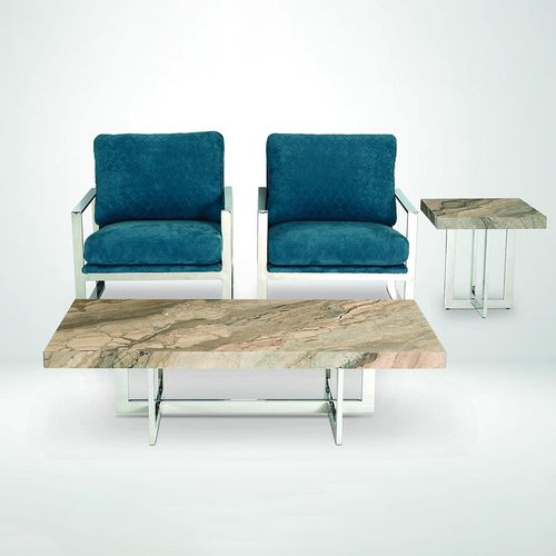 Horizon Marble Occasional Table with Steel Base - Variation Available