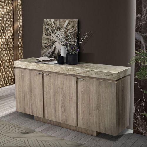 Goya Marble Top 3 Door Large Sideboard - 160cm - Variation Available