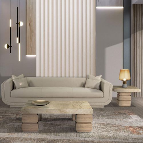 Goya Marble Top Coffee Table -140cm - Variation Available