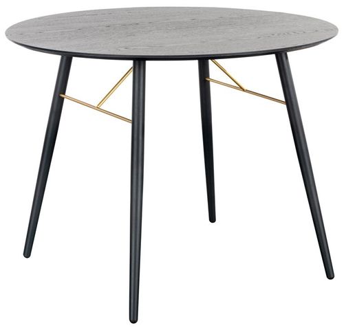 Vida Living Barcelona 100cm Black Round Dining Table - 2 Seater