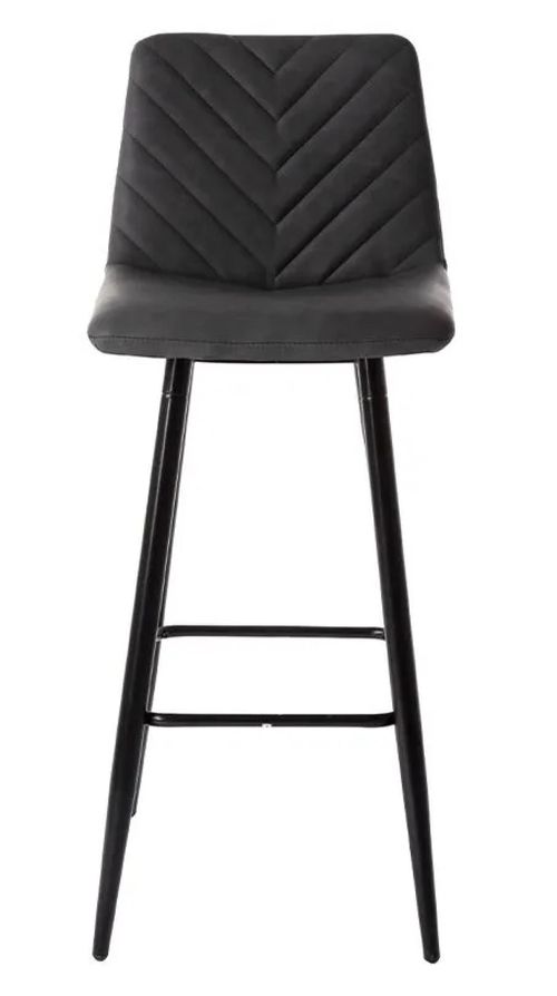 Clearance - 4 x Vida Living Melba Charcoal Grey Barstool - FSS15648/49