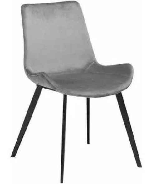 Clearance - 4 x Dan Form Hype Alu Velvet Dining Chair with Black Legs - FS027/35